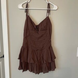 American Threads NWT Romper Dress Brown